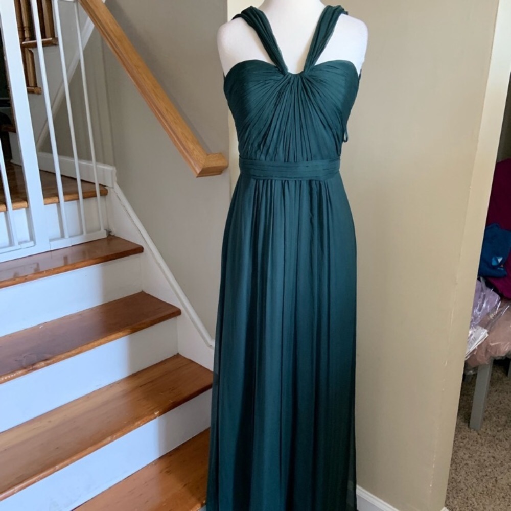 Amsale - style G878C - Hunter green, size 10